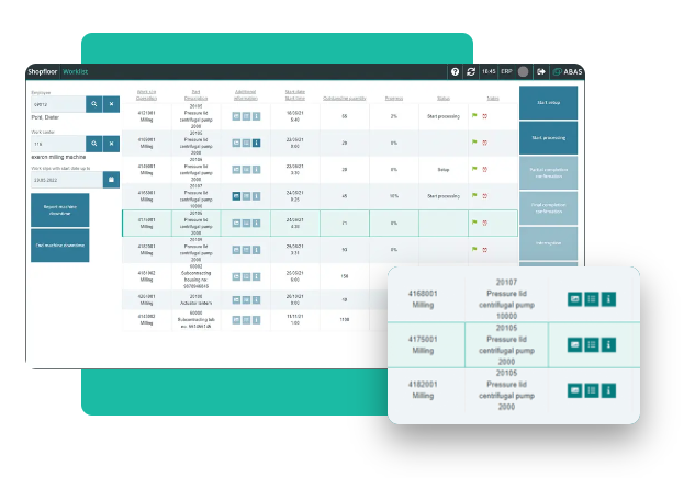 Software ERP - Interfaccia applicazione mobile - abas ERP