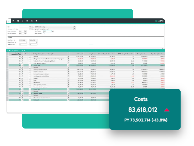 Software ERP - Interfaccia controllo - abas ERP