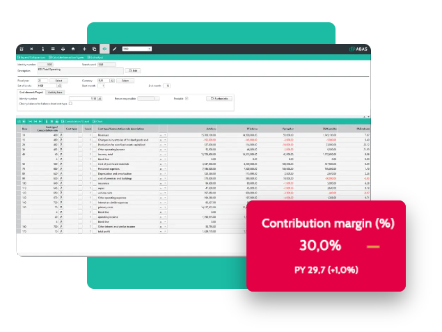 Software ERP - Interfaccia controllo - abas ERP