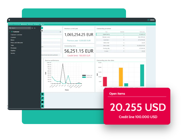 Software ERP - Interfaccia scheda - abas ERP