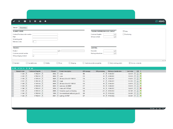 Software ERP - Interfaccia edi - abas ERP