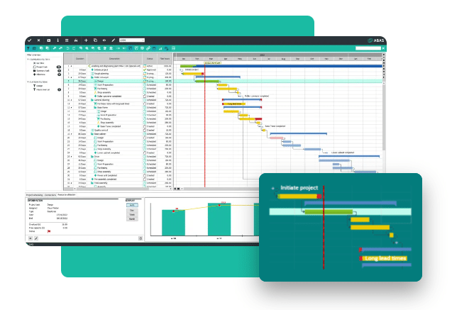 Software ERP - Interfaccia Gestione Progetto - abas ERP