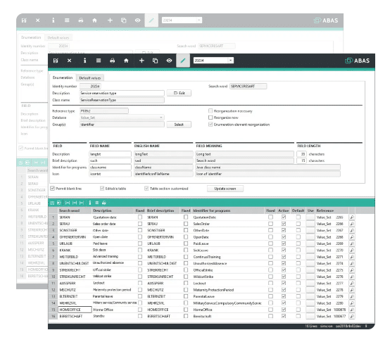 Software ERP - Interfaccia Pianificazione - abas ERP